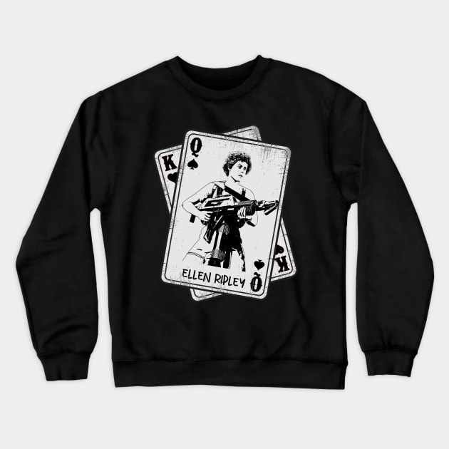 Retro Ellen Ripley Card Style Crewneck Sweatshirt by Slepet Anis